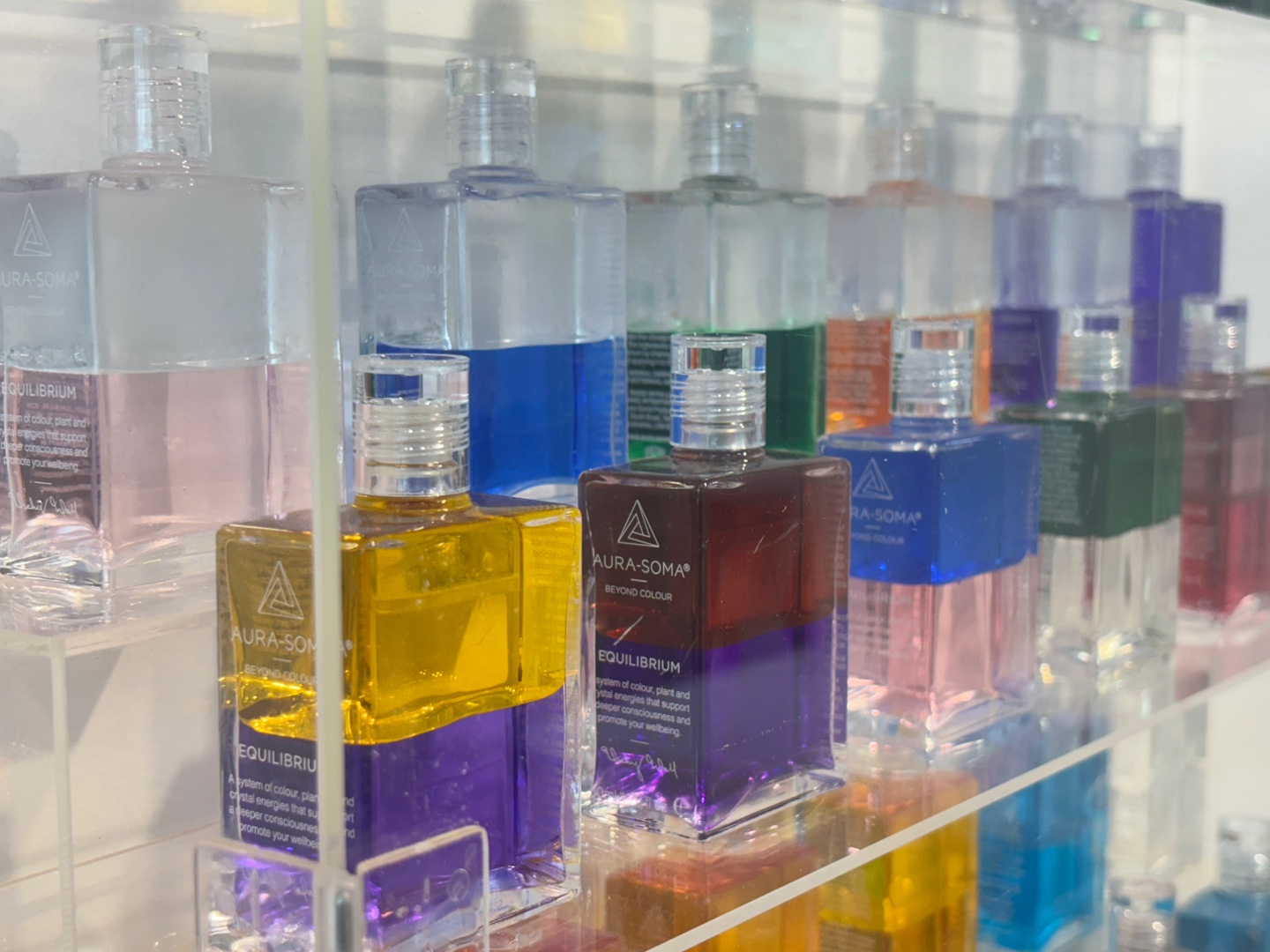 Color bottles displayed in the BRANME studio